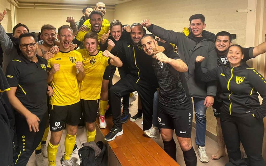 Actiemoment tijdens de wedstrijd tegen ZVC Veenendaal